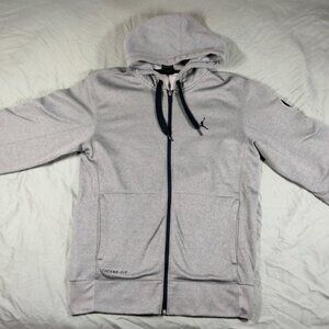 Georgetown Hoyas Small (S) Jordan Jumpman Therma-Fit Zip Up Embroidered Hoodie